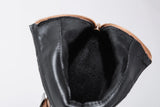 Boot Square Heel Women Boots Buckle Ankle New Pointed Toe Lady Shoes Spring Autumn Footwear Casual Heels