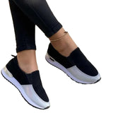 New Women's Single Shoes, Round Head, Flat Bottom, Color, Large Size Love Shoes, Casual Single