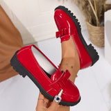 Breakj Lofu Shoes Women 2025 Spring And Summer New Roundhead With Thick Bottom Handy Korean Version Comfort Single