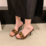 Breakj Slippers 2025 Summer Font Light High-Sleeker Cool Slippers Fashion Leopard Prints And