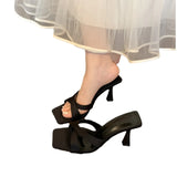 French Open Toe Thin With Cool Slippers Female Summer Outside Wear Evening Wind Temperament High With A Word