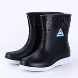 Rain Boots Women Anti-Skid Rainy Walking Shoes Ladies Rubber Ankle Bootie Fashion Wading Shoes for
