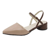 Breakj Summer New Women's Fairies Coarse Heel One-Word With The Back Of The Air Cool Evening Shoes Single
