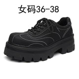 Breakj Bottom Derby Shoes Male Advanced Sense Matte Light Minority Increased Big Head Leather Shoes British Commuter Platform Shoes