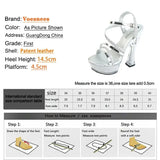 Bling Women For Shoes Crystal Platform Sexy Model Sandals Party Wedding Buckle Strap High Heels Summer Zapato De