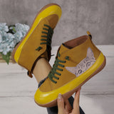 Breakj Flat-Soled Single Shoes Women's Autumn And Winter New Round Head Tie With Large Size 43 Casual Women's