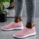 Shoes Knitting Sock Sneakers Women Spring Summer Slip On Flat Shoes Women Plus Size Loafers Flats Walking shoes