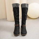 Breakj Code 2025 Autumn And Winter New Thick Side Zipper High-Heeling Women's