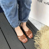 New Women Brand Slippers Summer Slides Open Toe Flat Casual Shoes Leisure Sandal Female Beach Flip Flops Big Size