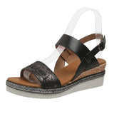 Print Wedge Sandles for Women 2023 Summer Plus Size Platform Sandals Woman Lightweight Non Slip Beach Sandalias De