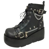 Breakj Rider Original Martin Boots Spice Girls Thick Bottom Round Head Cool Short Boots Buckle Buckle Tie Martin