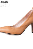 Women Pumps Real Leather 2023 Spring Sexy Thin High Heels Shoes Woman Fashion Spring Office Lady Footwear Size