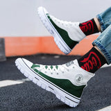 Canvas Shoes Men Fashion Summer Casual Sneakers Student Casual Shoes High Top Man Vulcanize Shoes 2021 Off White