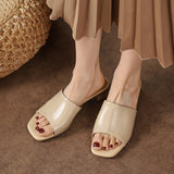 Slipper Woman's Toe Drag-Out Heel With Rome Cool Summer Wear Comfortable
