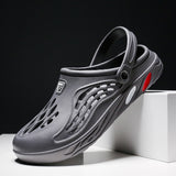 Breakj Summer New Men's Hole Shoes Breathable Beach Shoes Outdoor Half Drag Bag Head Personality Cold