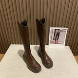 Breakj Chelsea Boots Long Barrel Knight Boots 2025 New Martin Boots Autumn Winter Women's Shoes High-Heeled Long