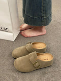 Breakj Shoes Baotou Half Slippers Women's Spring 2025 New Leisure Fashion Trend With Thick Soles Half Drag Women's