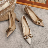 Size 33-40 Women Pumps Real Leather Sexy Thin High Heels Shoes For Woman 2023 Spring Party Office Lady Daily