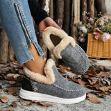 Breakj New Winter Women's Cotton Shoes Plus Plus Thick Hair Side Warm Cotton Shoes Women's