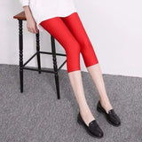 Sexy Solid Candy Neon Leggings Spandex Women's Capris Stretched Jeggings Dancing Pant Fitness