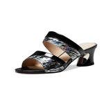 New Two Wear Sandals Wear Fashionable Women's Shoes Hollow Out Korean Version Of Thick Heel Sandals Middle-Aged And Elderly Mother