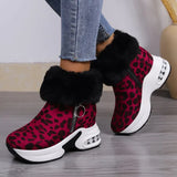 Women Warm Sneaker 2024 Female Casual Push Lined Side Zipper Short Boots Ankle Snow Boots for Ladies Platform Wedge