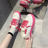 2023 New Casual Single Shoes Girls Small Fashion Small White Shoes Round Head Belt Matching Color Wear Canvas