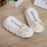 Fluffy Female Floor Slipper Women's Winter Shoes Warm Thick Fur Plush Anti-Skid Grip Sole Cute Funny Indoor Home House