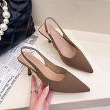2023 New Pointed Thin Heel Single Heel After Empty Head Sandal Muller