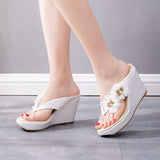 Breakj Size Flower Slope Sandals Beach Flip-Flops Flower Women Sandals