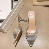 Breakj Temperament Sharp-Headed Uds Plus-Size Women's Shoes 2025 New Transparent Water Drill Cool Drag High Heel