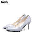 Fashion Woman Shoes Pointed Toe Fine With Heels Shallow Mouth High Heels Patent Leather Summer Pumps