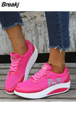 Casual Women Shoes Platform Flat Shoes Ladies Car Sewing Fitness Shoes New Fashion Healthy Wedge Sneakers Size