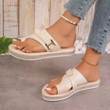 Breakj New Belt Buckle Bottom Clamp Toe Cool Towing Beach Lazy Slippers