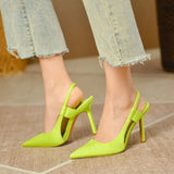 Breakj Family 2025 Autumn Silk Satin Blue Pointed Fine High Heel Women's Shoes After Stumbling Women's