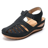 Breakj Summer New Sandals Large Flat Bottom Slope And Hollow