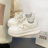 Breakj Korean Version Of Spring And Summer New Ins Tide Thick Bottom Comfort Height Wear-Resistant Leisure Sports Small White Shoes Women's
