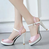 Mouth Summer High Heels Sandals Women Peep Toe Shoes 2024 Platform Woman Sandals Fashion Party Ladies