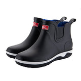 Men's Rain Boots Rubber Platform Rainboots 2023 Fall Slip on Rain Shoes Male Waterproof Work Boots Winter Men Rain