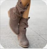 Breakj And Winter Ladies Large-Size Short-Slee Way Round Head Metal Buckle Side Zipper Low Side And Fashion