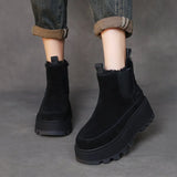 Breakj Skin Thick Bottom Pine Ice Boots Women 2025 Winter New Warm Thick Velvet Short Boots Comfortable Leisure Cotton