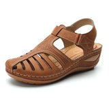 Breakj Summer New Sandals Large Flat Bottom Slope And Hollow