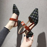 Shoes New Hollow Coarse Sandals High-heeled Shallow Mouth Pointed Pumps Work Women Female Sexy High Heels Zapatilla
