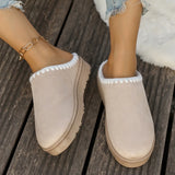 Breakj Winter Plus Velvet Warm-Up Slippers Thick-Bottomed Pine Cake Bottom With Heel Snow Boots Cotton