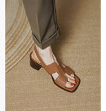 New Summer Ladies Retro All-matching Sandals, Square Head Casual Chunky Fashion Sandals,