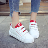 Breakj Children 2025 New Casual Shoes Fashion Women's Shoes Students Breathable Magic Sticker Small White Shoes Spring Summer Flat Plate