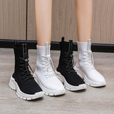 Breakj Boots Women's Spring And Autumn Elastic Socks Boots 2023 New Platform Casual Knit Sports Ankle Boots Sock