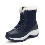 Women Snow Boots Waterproof Non-slip Parent-child Winter Boots Thick Fur Waterproof Platform Warm Shoes Plus