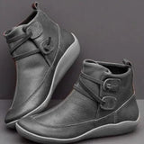 Winter New Martin Boots, Short Boots, Round Head Sleeve Boots, Women's Boots, Large Size Low Boots,