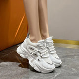 Breakj Net Face Old Dad Shoes Women 2025 Spring And Summer New Fashion Casual Lace Single